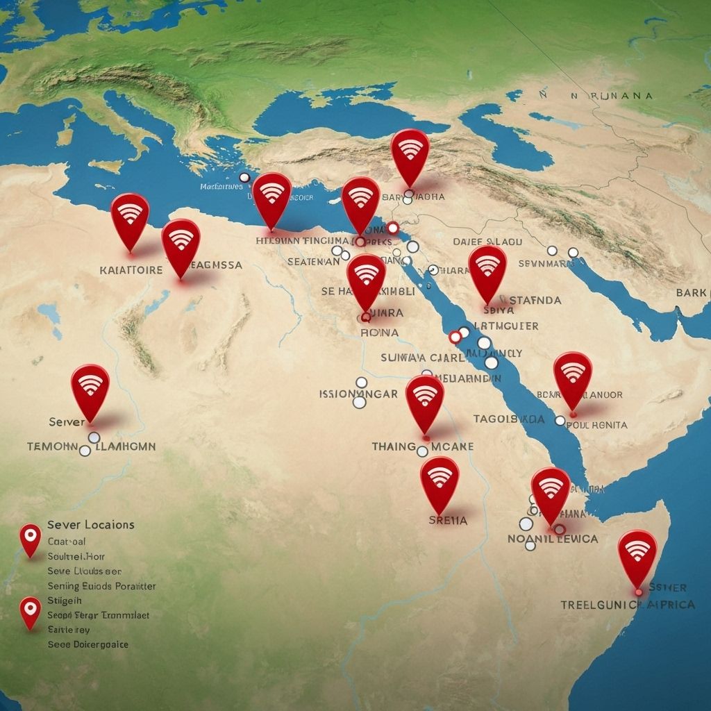 MENA Region Server Map